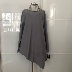 Asymmetrical long sleeve top